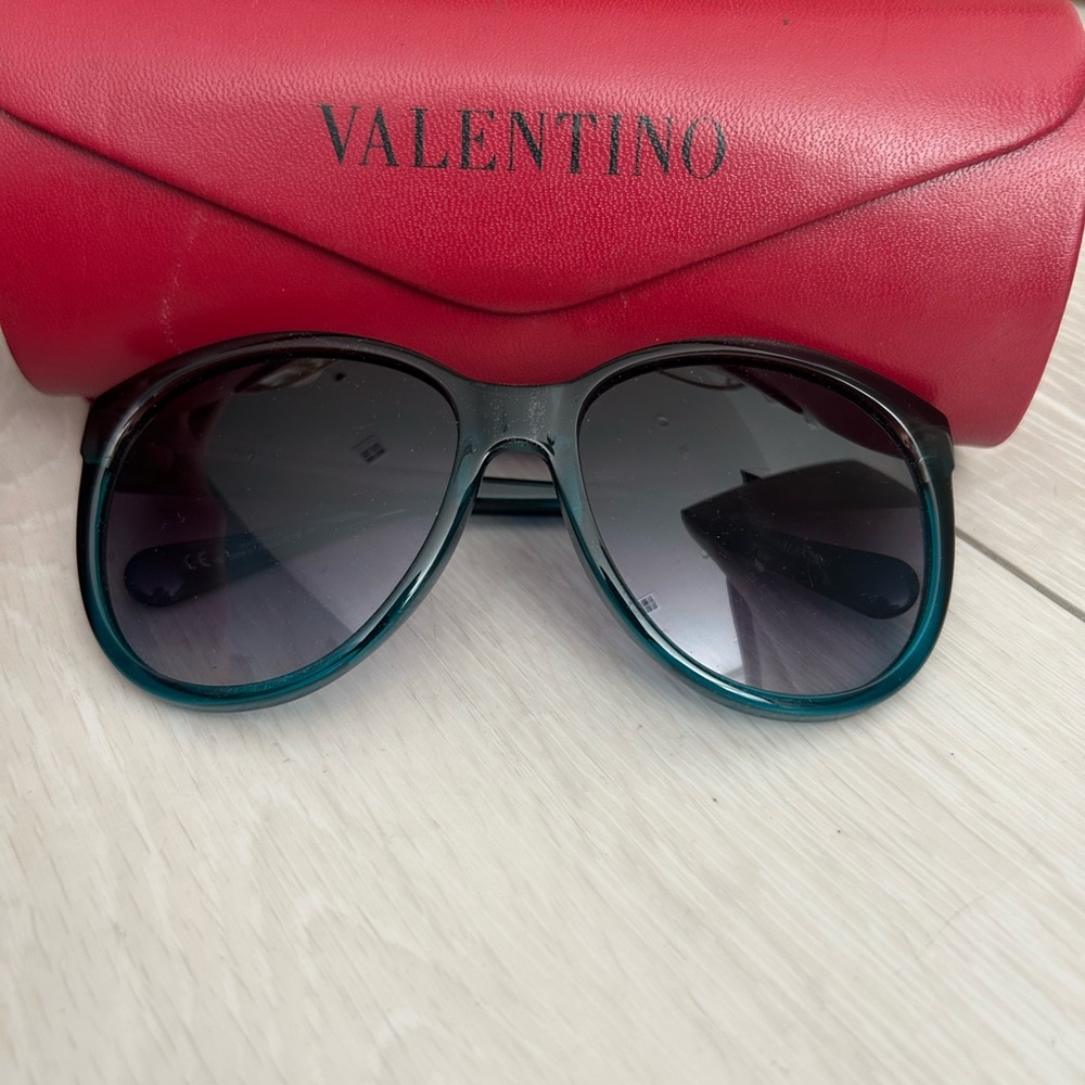 Valentino Black and Teal Sunglasses